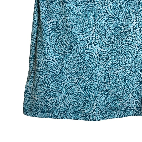 Michael Michael Kors Cold Shoulder Ruffled Halter Turquoise White Top XS - Picture 12 of 16